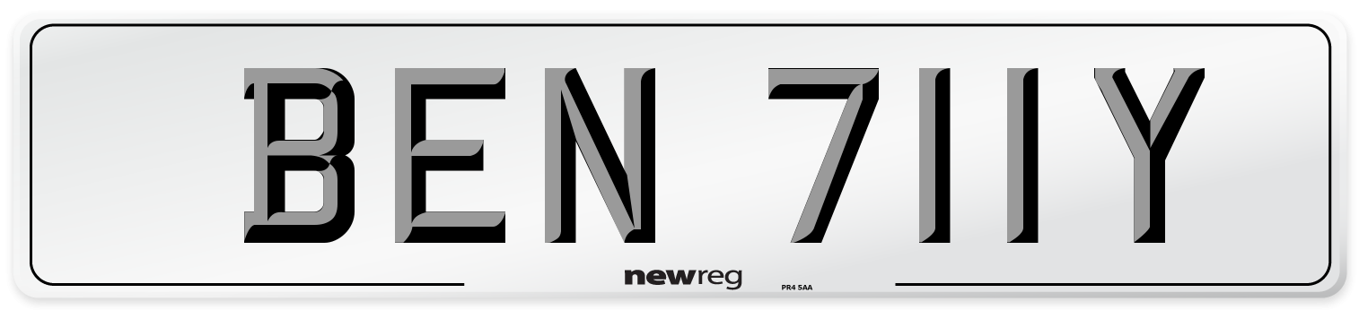 BEN 711Y Number Plate from New Reg
